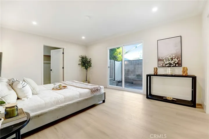 Master bedroom walk in closet and private garden retreat