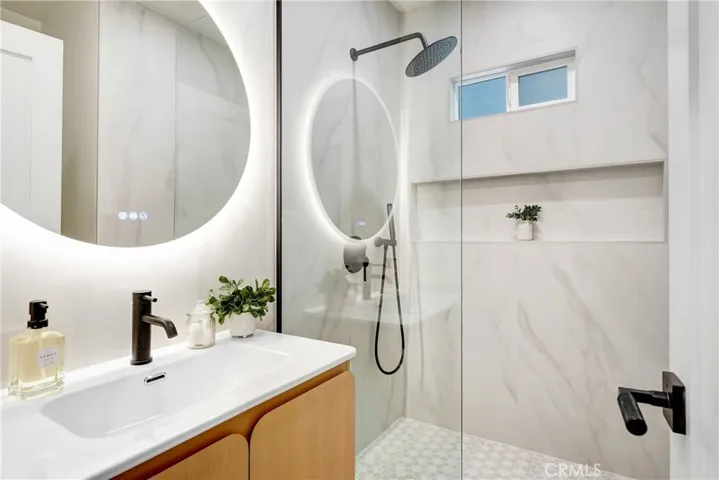 New Vanity, Designer Mirror, Rain Shower Head
