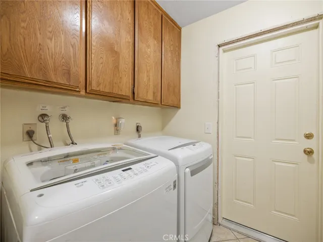Laundry room leads to garage