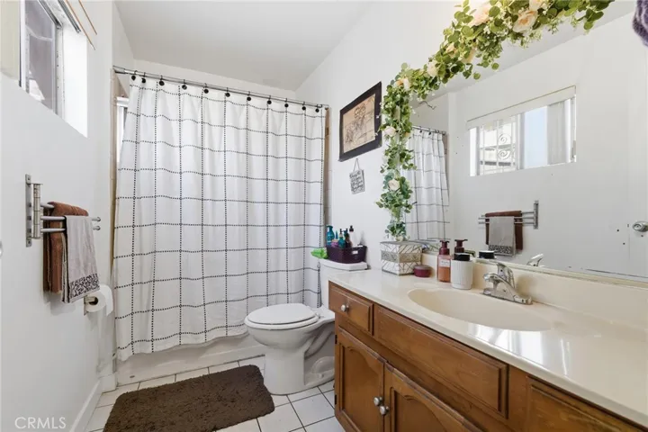 Attached unit bathroom