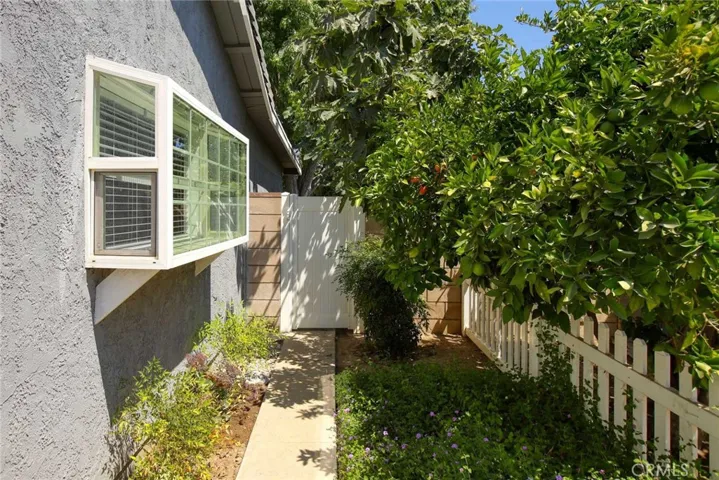 Side Garden Entry and Bay Window