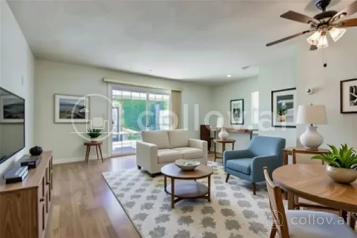 Virtually Staged Open Living Room* and Dining Room concept