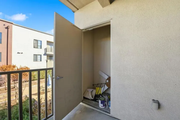 private storage room on balcony