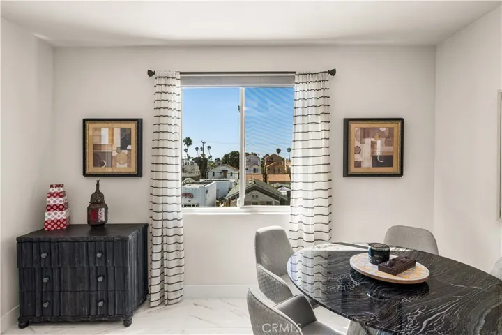 Dining room with sunset views.