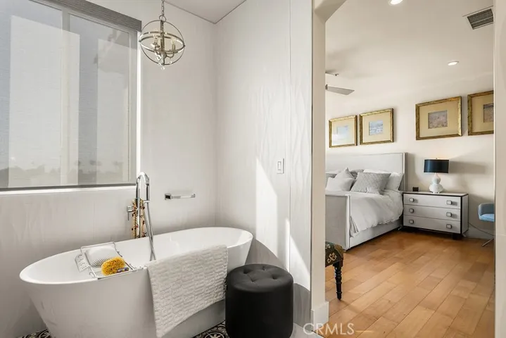 Primary bathroom with soaking tub