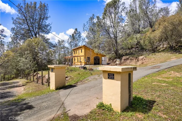 Paved driveway from the winery building to the main home