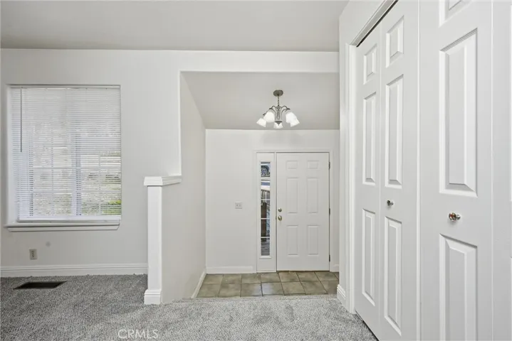 Front door into living room