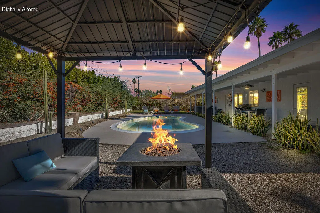 Gazebo with firepit