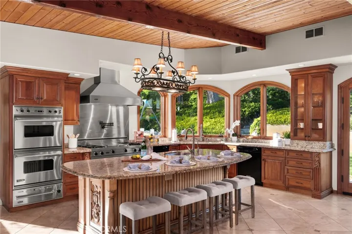 Beautiful views of the backyard from the kitchen.