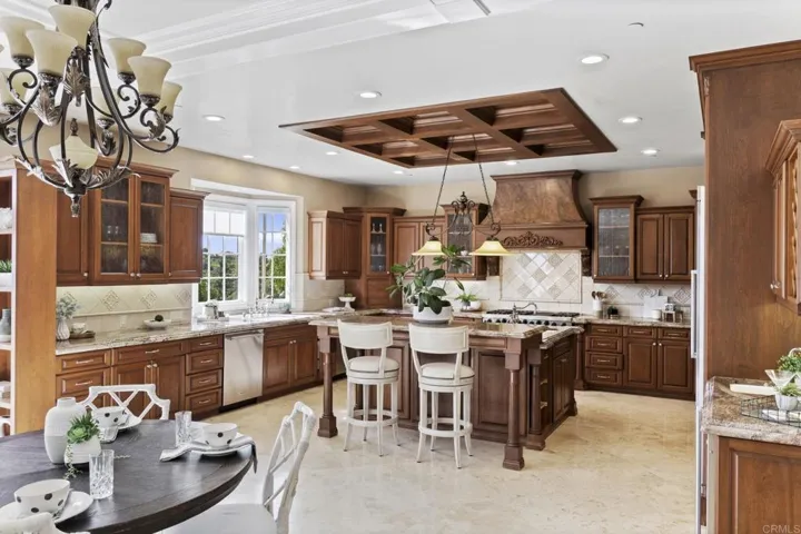 View into Chef's Kitchen from Breakfast Table