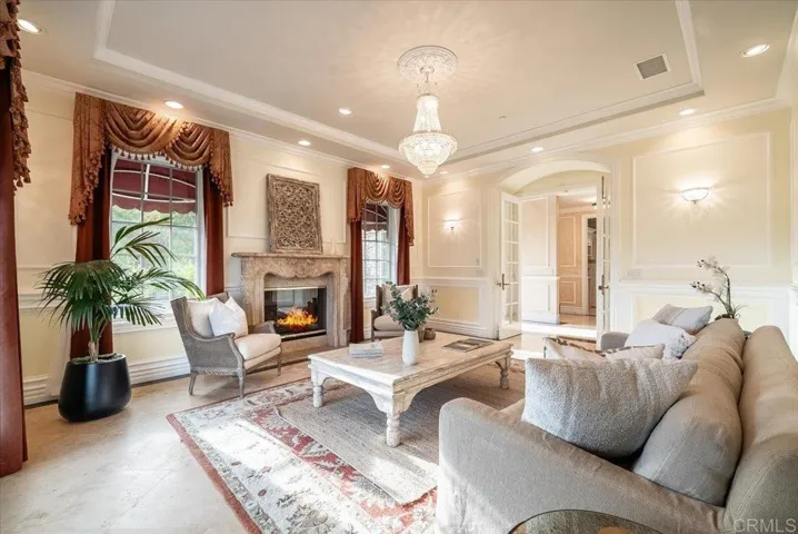 Formal Living Room with Fireplace