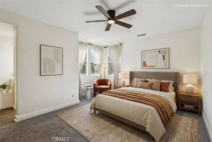 Virtually Staged Primary Bedroom