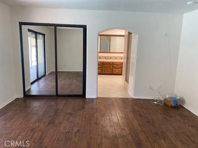 master bedroom looking toward bathroom