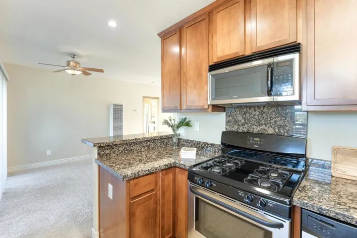 Ceiling fan in dining area