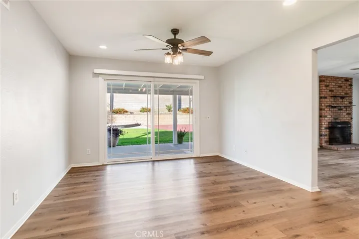 Dining area with access to the backyard.