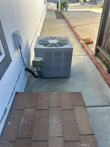 A/C Unit on left side of home