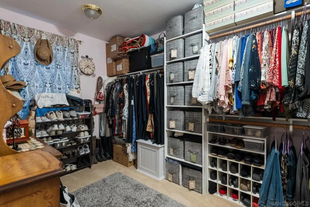 Large walk-in closet in Primary bedroom.