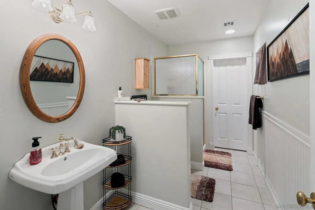 Full bath in family room.