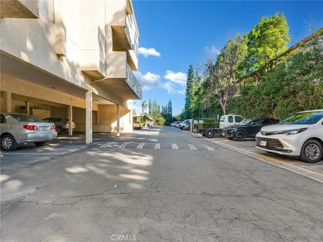 2 tandem covered parking spaces.