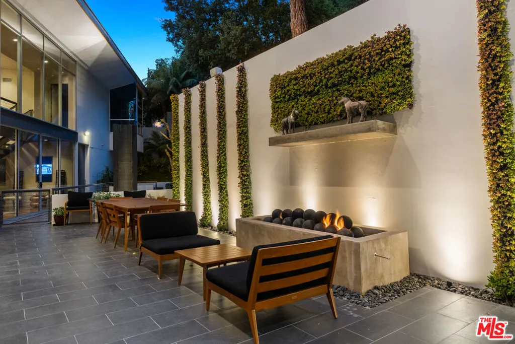 Patio at night