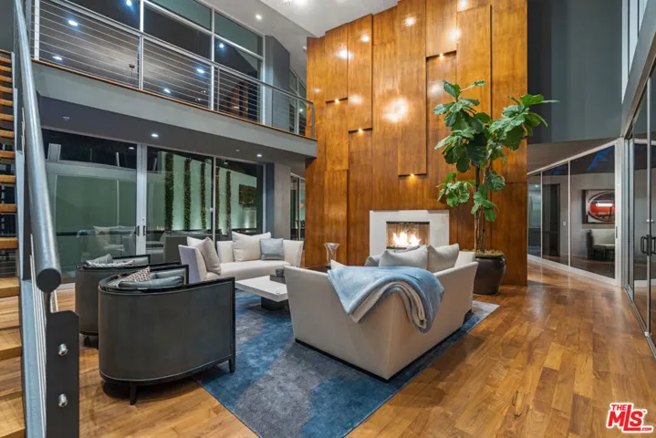Living room at night