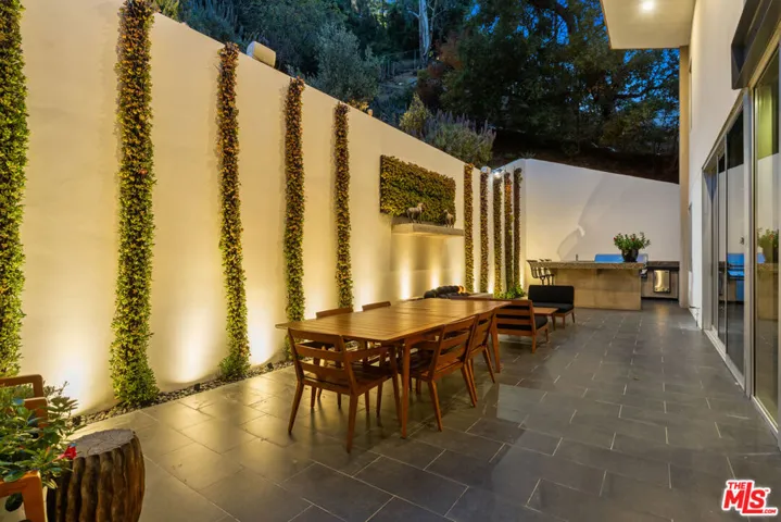 Patio at night