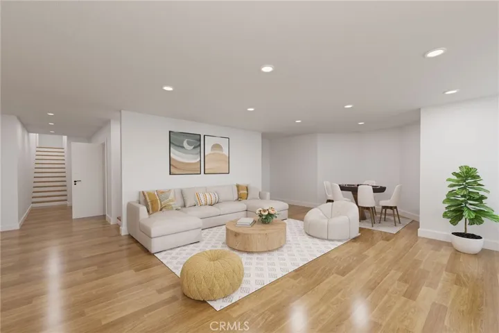 Digitally staged to show potential layout