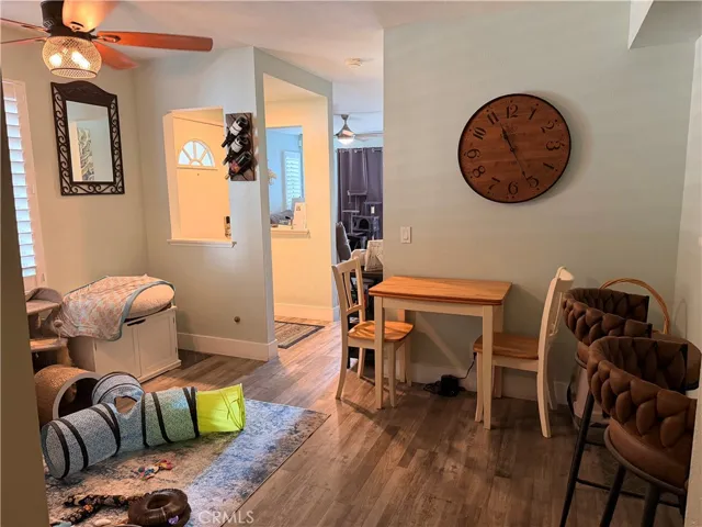 Dining room off of entry and kitchen.  (Tenants using as a cat room.)
