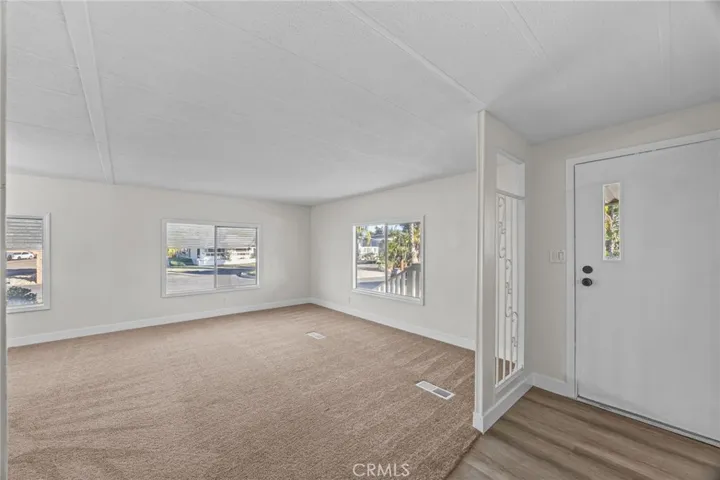 Living room and front door