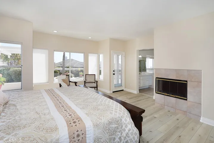 Primary bedroom with fireplace
