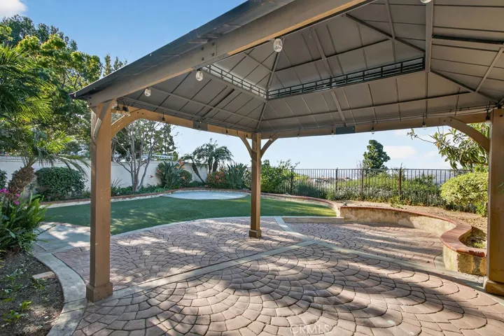 Backyard with pergola