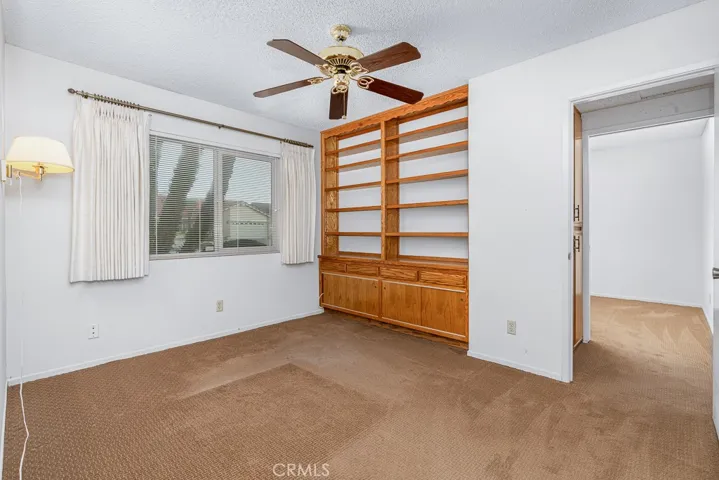 Bedroom/Office with Built-In Bookcase