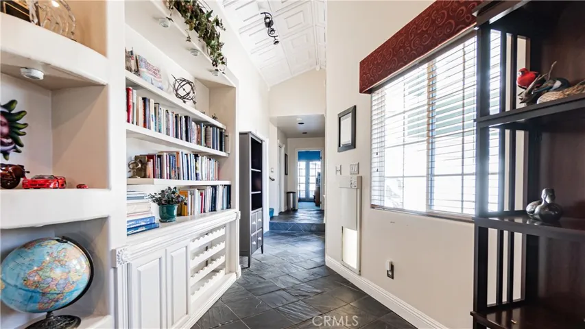 Hall area with custom wall unit