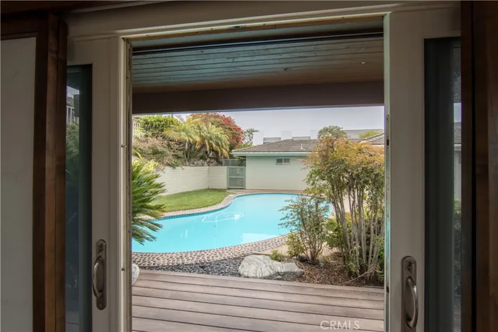 Guest house view of the pool