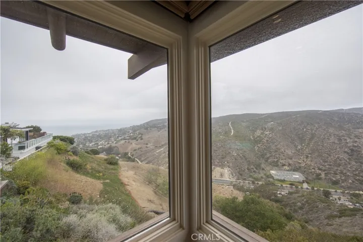 Guest house view of the canyon and ocean