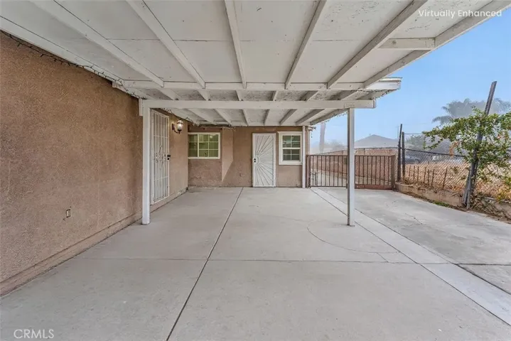 Front unit back patio
