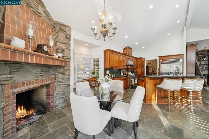 photo digitally altered to add fire to fireplace