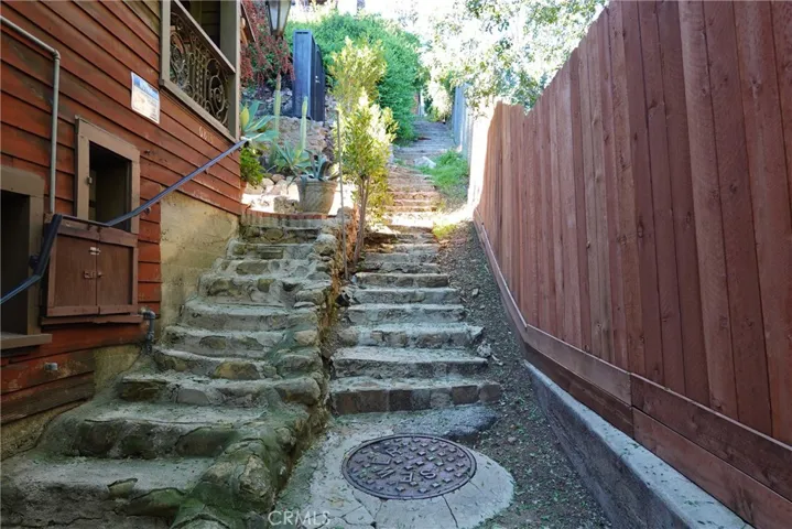 STEPS ON RIGHT LEAD TO LOWER ENTRY GATE