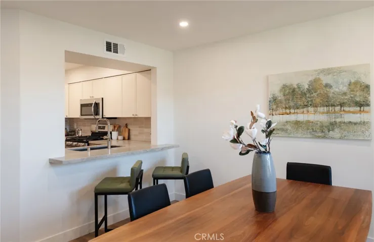 Dining room with pass through to kitchen