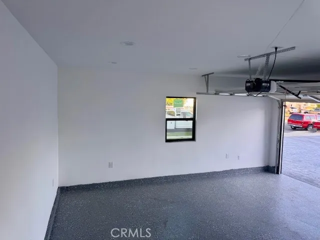 2 car garage with new coated floor