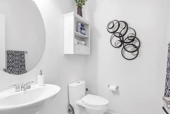 Bathroom with a sink and toilet