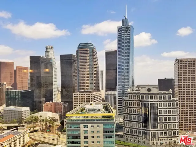 Dramatic views of skyline from