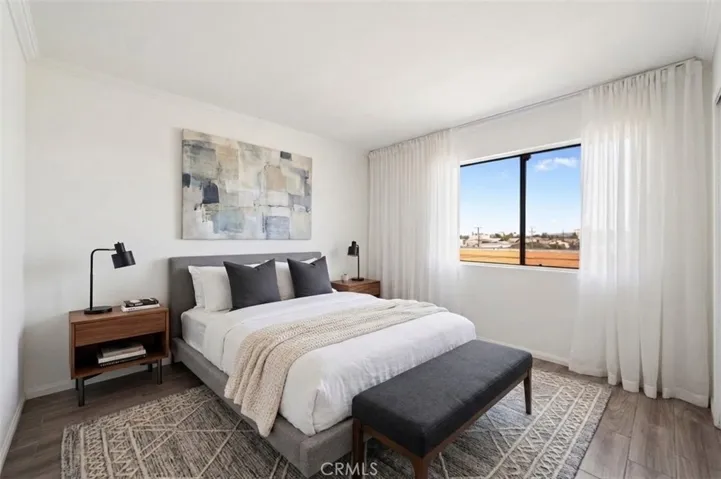 Virtually staged bedroom