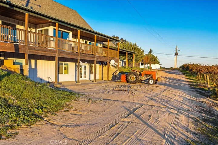 rear of the residence