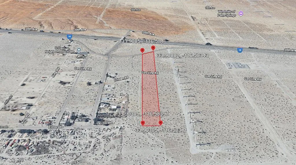 garnet ave aerial view with coordinates