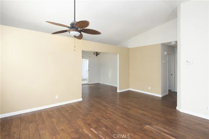 Another view into the kitchen area