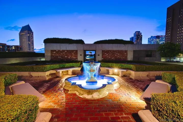 Terrace Level with Fountain and Gardens