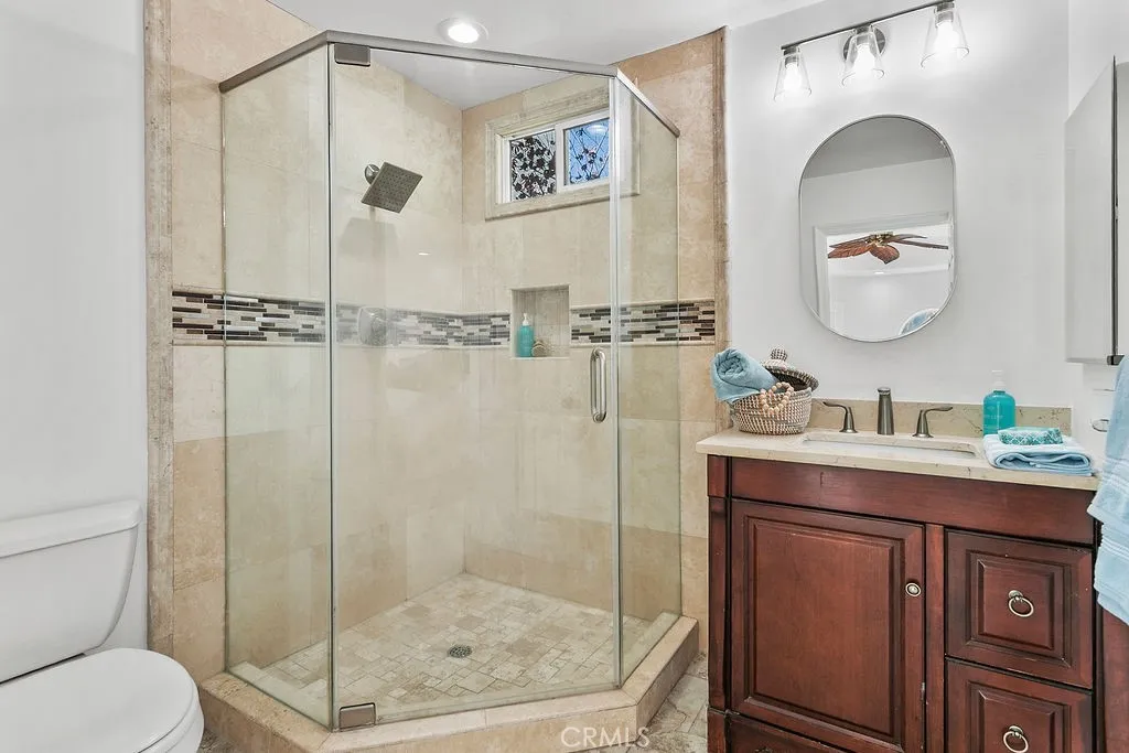 Pool house bathroom