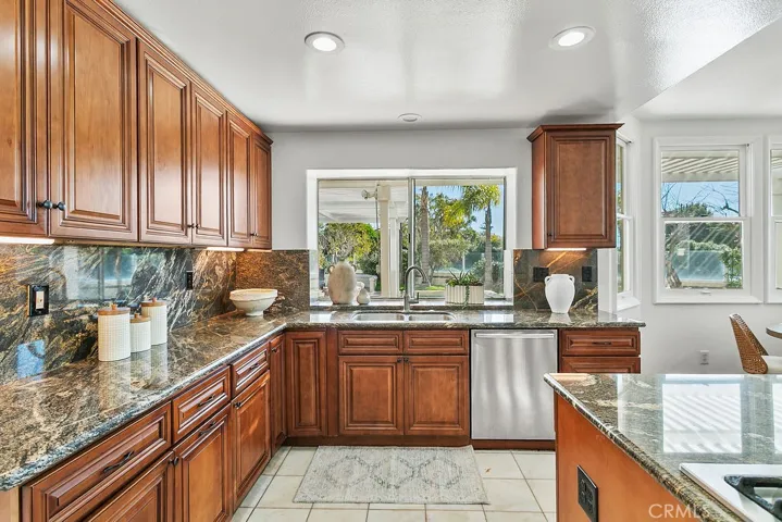 Lots of granite counter space.