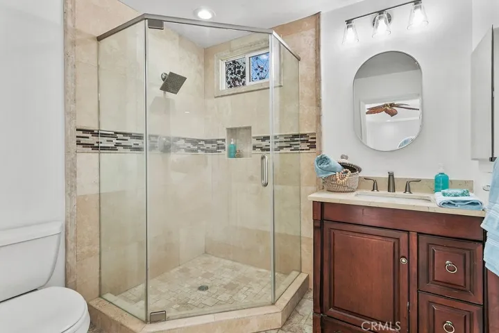 Pool house bathroom